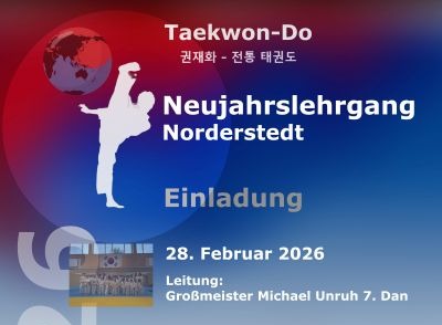 Taekwon-Do: Kodokan richtet den Neujahrslehrgang am 28.02.2026 aus